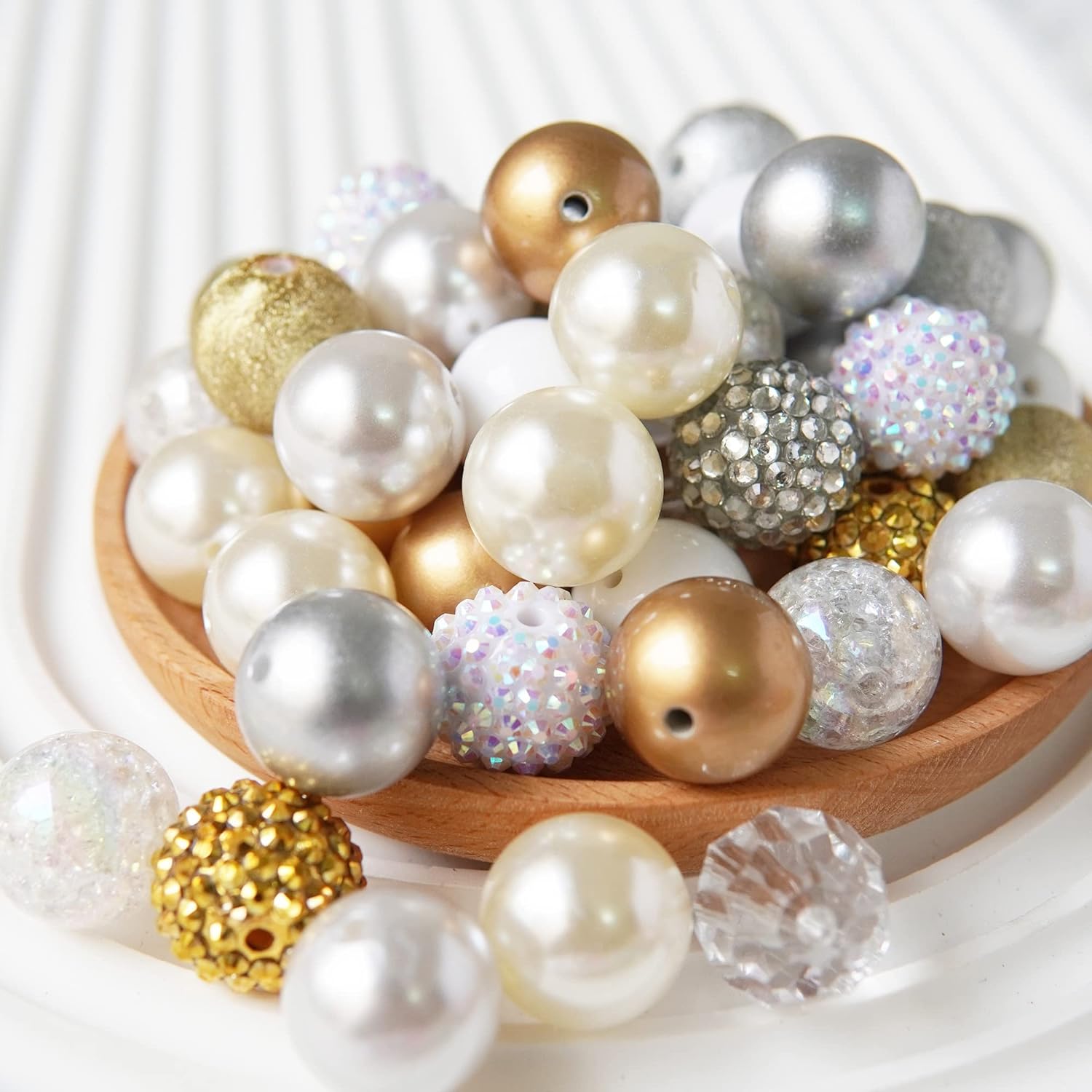 Wholesale 50PCS/Pack 20MM Mixed Color Rhinestone Resin Beads